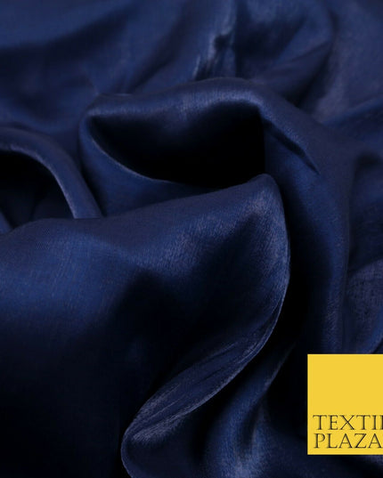 NAVY BLUE Soft Smooth Silky Shimmer Polyester Woven Fabric Lining Salwar 1504