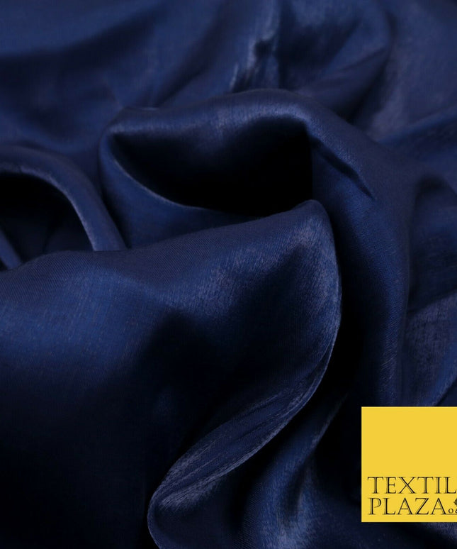 NAVY BLUE Soft Smooth Silky Shimmer Polyester Woven Fabric Lining Salwar 1504