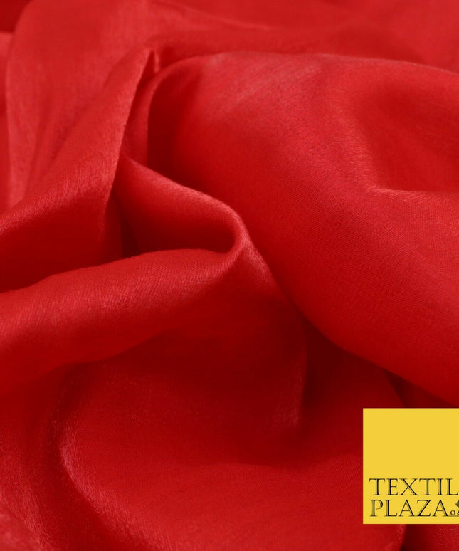 RED Soft Smooth Silky Shimmer Polyester Woven Fabric Lining Salwar 1501