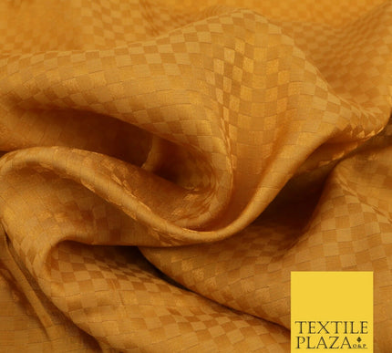 CARAMEL GOLD Soft Smooth Check Shimmer Polyester Woven Fabric Lining Salwar 1519