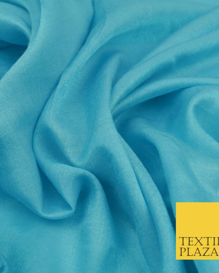TURQUOISE Soft Smooth Silky Shimmer Polyester Woven Fabric Lining Salwar 1502