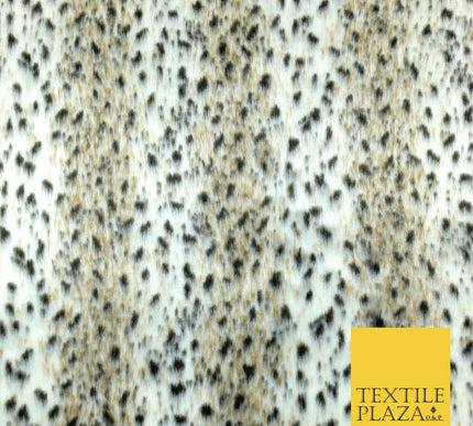 Soft Striped WILD CHEETAH Short Pile Faux Animal Fur Fabric Material 63" 1411