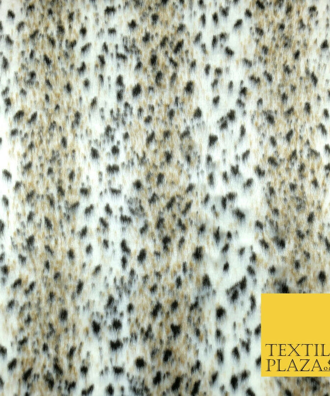 Soft Striped WILD CHEETAH Short Pile Faux Animal Fur Fabric Material 63" 1411