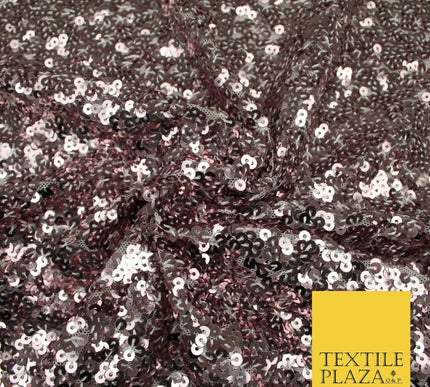 DUSTY PINK Intense All Over Sequin Stretch Net Lace Dress Fabric Dancewear 1819