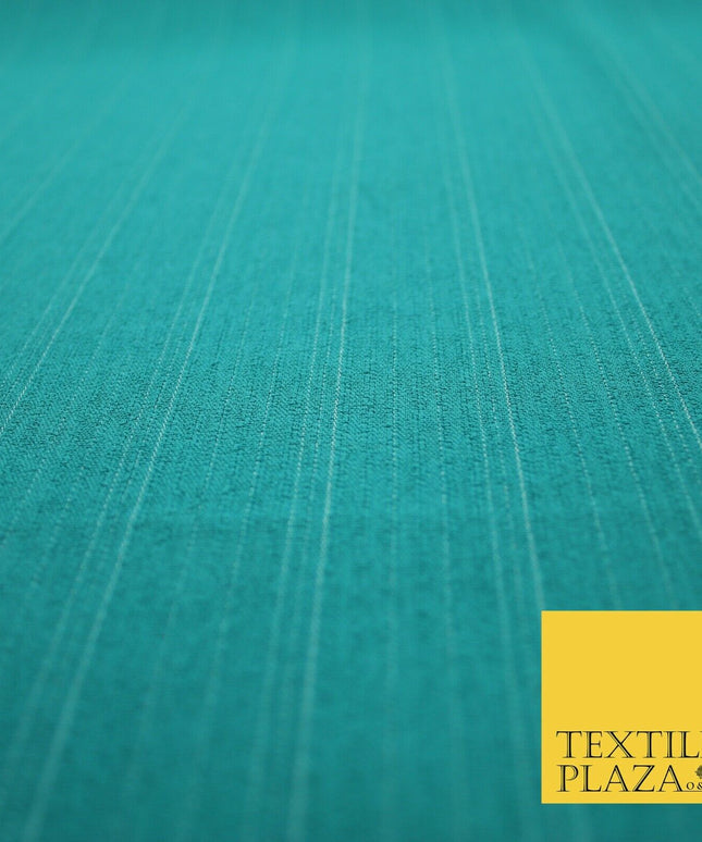 Aquamarine Sea Green Stripe Polyester Blouse Jumpsuit Culottes Dress Fabric 2618