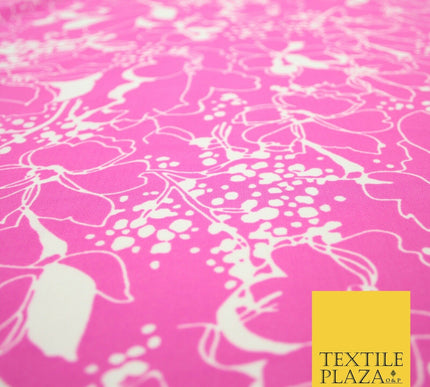 New High Quality Floral Flowers Monotone Tropical Printed Georgette Dress Fabric