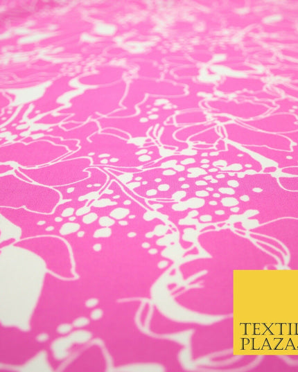 New High Quality Floral Flowers Monotone Tropical Printed Georgette Dress Fabric