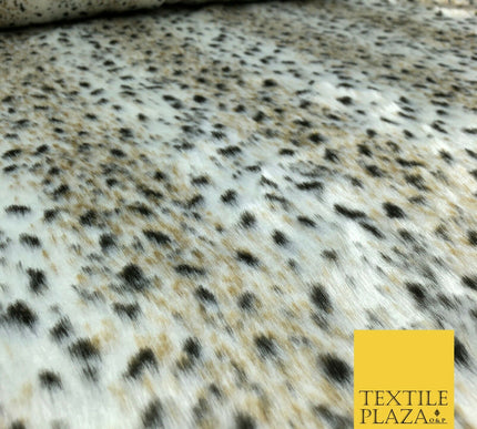 Soft Striped WILD CHEETAH Short Pile Faux Animal Fur Fabric Material 63" 1411