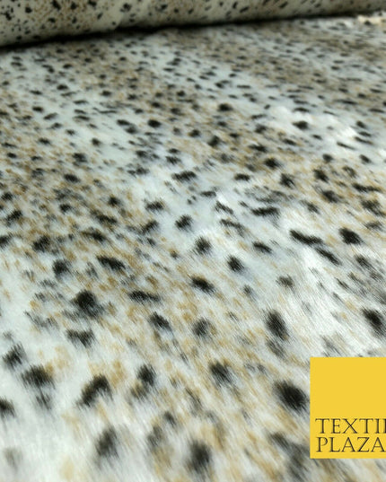 Soft Striped WILD CHEETAH Short Pile Faux Animal Fur Fabric Material 63" 1411