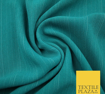 Aquamarine Sea Green Stripe Polyester Blouse Jumpsuit Culottes Dress Fabric 2618