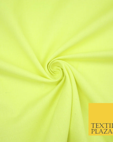 Lemon Lime Premium Plain Cotton Linen Fabric Material Fashion Craft Curtain 2214