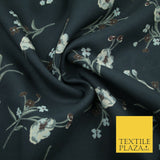 Floral Abstract Printed Twill 100% Polyester Dress Thick Heavy Fabric 60" wide