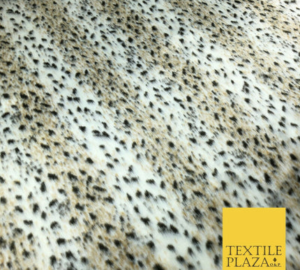 Soft Striped WILD CHEETAH Short Pile Faux Animal Fur Fabric Material 63" 1411