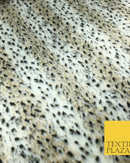 Soft Striped WILD CHEETAH Short Pile Faux Animal Fur Fabric Material 63" 1411
