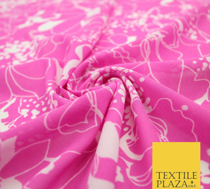 New High Quality Floral Flowers Monotone Tropical Printed Georgette Dress Fabric