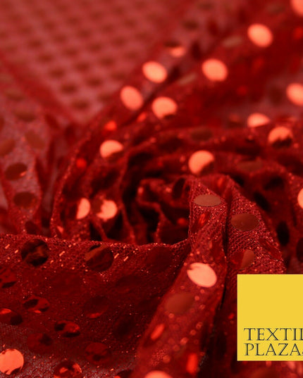 Glitzy 5mm Sequin Hologram Stretch Fabric Shiny Sparkly FancyDress Dance Costume