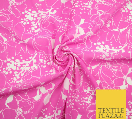 New High Quality Floral Flowers Monotone Tropical Printed Georgette Dress Fabric