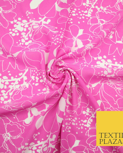 New High Quality Floral Flowers Monotone Tropical Printed Georgette Dress Fabric