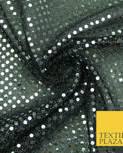 Glitzy 4mm Sequin Hologram Stretch Fabric Shiny Sparkly FancyDress Dance Costume