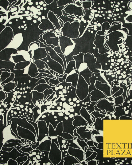 New High Quality Floral Flowers Monotone Tropical Printed Georgette Dress Fabric