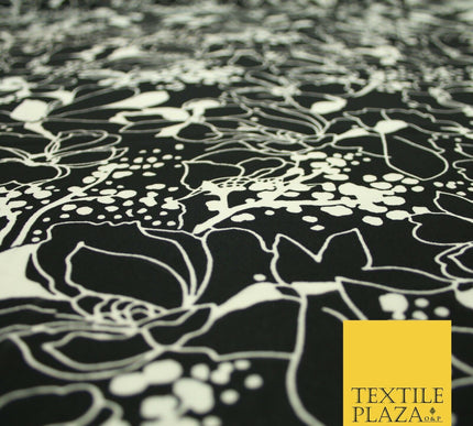 New High Quality Floral Flowers Monotone Tropical Printed Georgette Dress Fabric