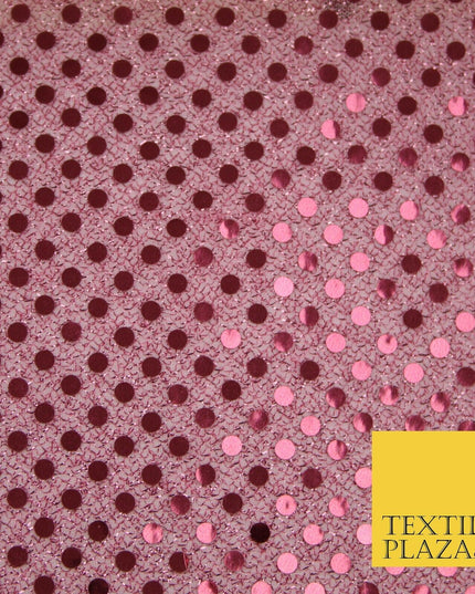 Glitzy 4mm Sequin Hologram Stretch Fabric Shiny Sparkly FancyDress Dance Costume