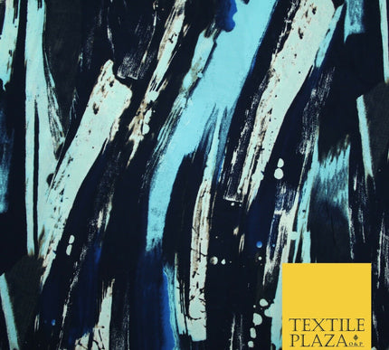 High Quality Floral Abstract Spun Rayon Viscose Dress Print Fabric Craft Summer