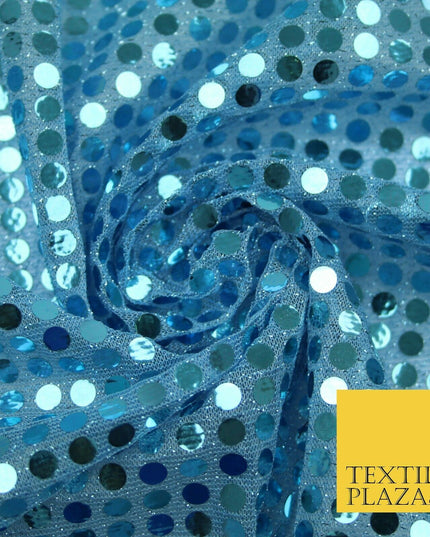 Glitzy 5mm Sequin Hologram Stretch Fabric Shiny Sparkly FancyDress Dance Costume