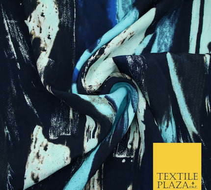 High Quality Floral Abstract Spun Rayon Viscose Dress Print Fabric Craft Summer