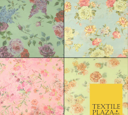 Italian Design Premium Floral Digital Printed Sheer Organza 100%Polyester Fabric