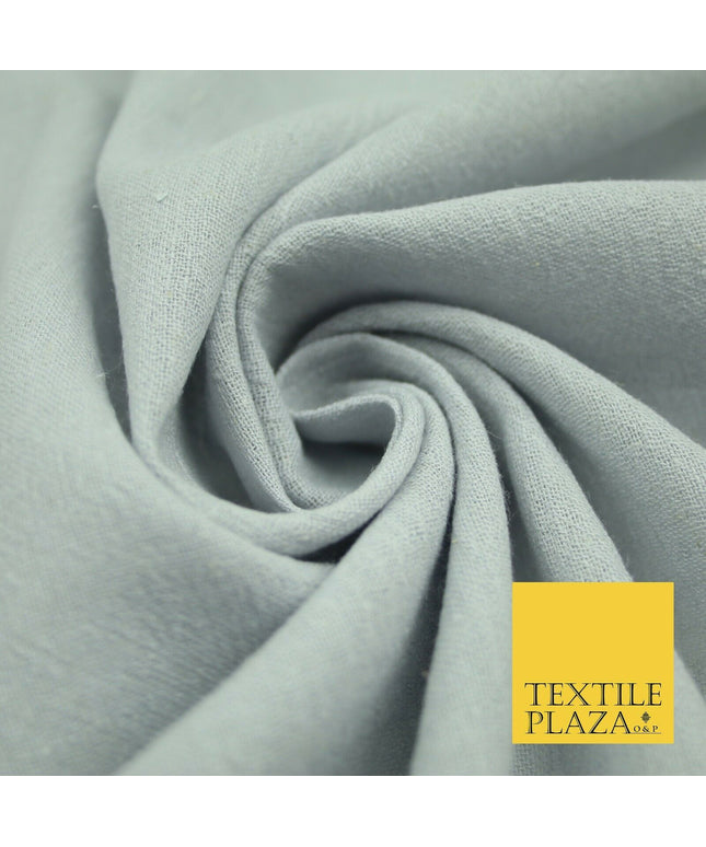 Lilac Grey Premium Plain Cotton Linen Fabric Material Fashion Craft Curtain 2211