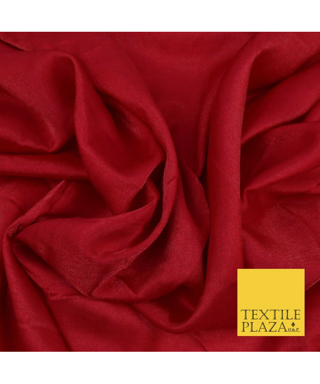 DEEP RED Soft Smooth Silky Shimmer Polyester Woven Fabric Lining Salwar 1498
