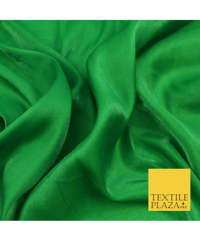 GREEN Soft Smooth Silky Shimmer Polyester Woven Fabric Lining Salwar 44" 1490