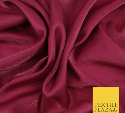 DARK RASPBERRY Soft Smooth Silky Shimmer Polyester Woven Fabric LiningSalwar1495