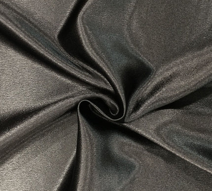 BLACK Luxury Silky Crepe Back Satin- Dress Wedding Prom Bridal 45" - SE98