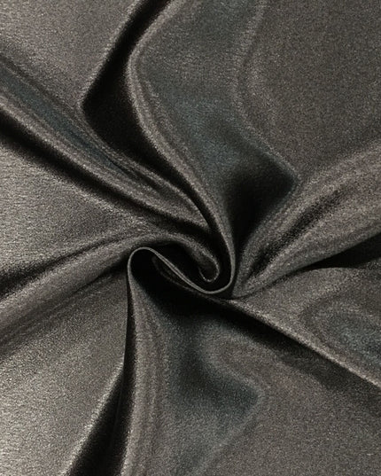 BLACK Luxury Silky Crepe Back Satin- Dress Wedding Prom Bridal 45" - SE98