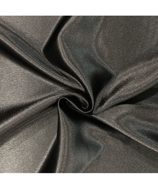 BLACK Luxury Silky Crepe Back Satin- Dress Wedding Prom Bridal 45" - SE98