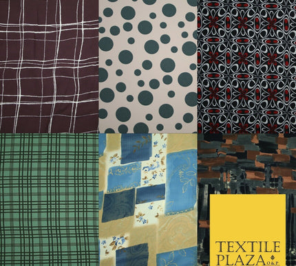 Mix Floral Animal Abstract Printed Fine Crepe Polyester Summer Dress Fabric 58"