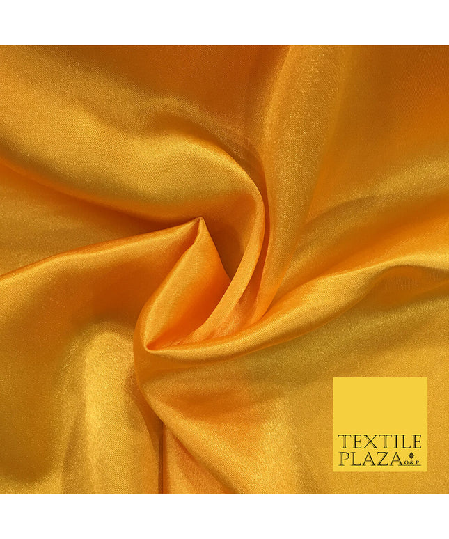 Premium Heavy YELLOW Poly Satin Fabric Material - Dress Wedding Prom Bridal -54"