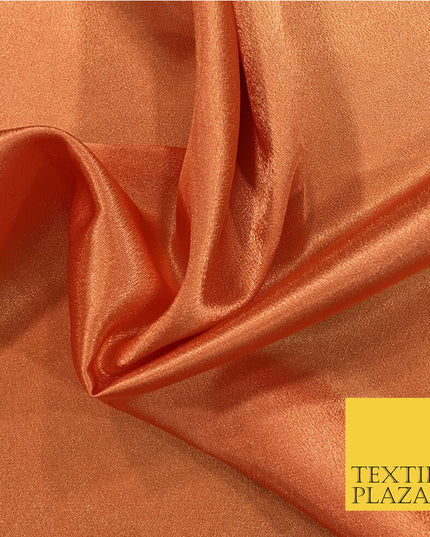 Premium ORANGE Poly Satin Fabric Material - Dress Wedding Prom Bridal 54" SD579