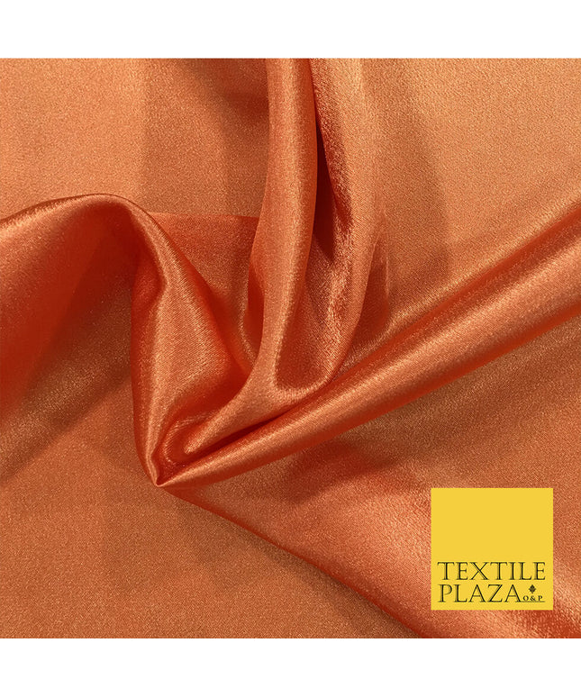 Premium ORANGE Poly Satin Fabric Material - Dress Wedding Prom Bridal 54" SD579
