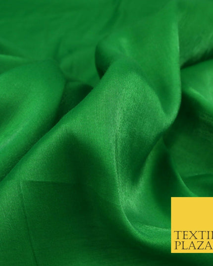GREEN Soft Smooth Silky Shimmer Polyester Woven Fabric Lining Salwar 44" 1490