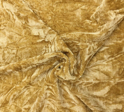 GOLD Luxury Crushed Velvet Fabric Material - Backdrop Sofa Cushions PD20