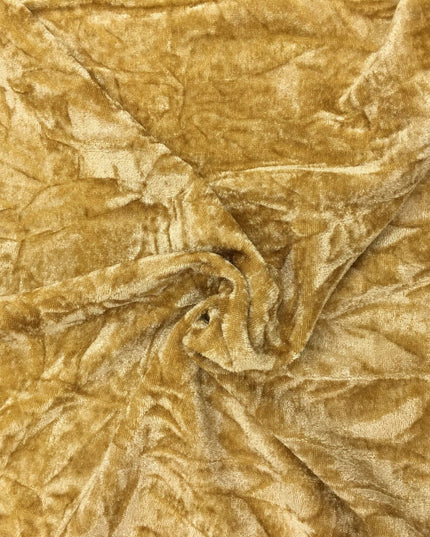 GOLD Luxury Crushed Velvet Fabric Material - Backdrop Sofa Cushions PD20