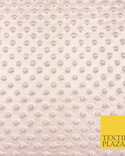 Pink Soft Plush Dimple Fleece Popcorn Embossed Dots Blankets Craft 1063