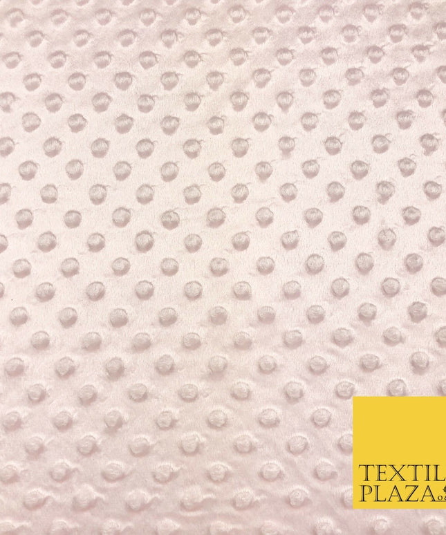 Pink Soft Plush Dimple Fleece Popcorn Embossed Dots Blankets Craft 1063
