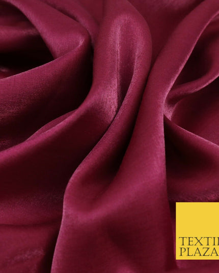 DARK RASPBERRY Soft Smooth Silky Shimmer Polyester Woven Fabric LiningSalwar1495