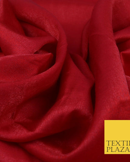 DEEP RED Soft Smooth Silky Shimmer Polyester Woven Fabric Lining Salwar 1498