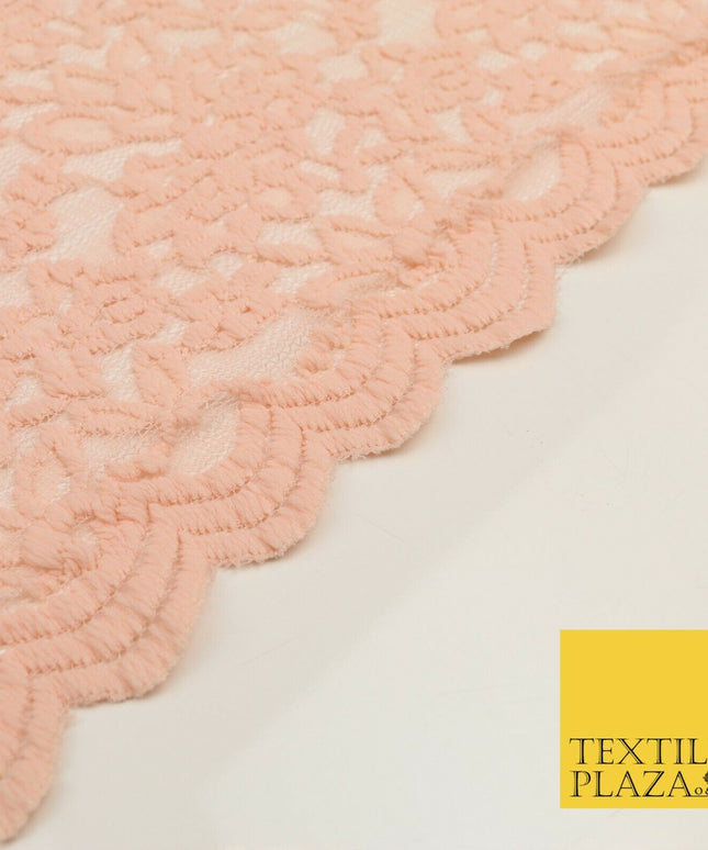 PEACH Soft 4-WAY Stretch Mesh Wool Net Cotton Lace Fabric Dress - 58" - 1704