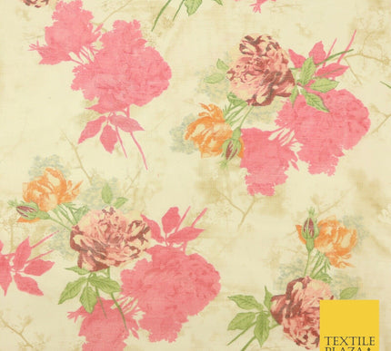 Italian Design Premium Floral Digital Printed Sheer Organza 100%Polyester Fabric